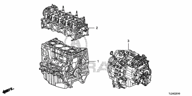 Engine Assy. - Transmission Assy. (L4) for 2011 Acura TSX #0