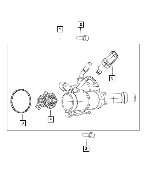 Water Pump and Related Parts for 2017 Fiat 500X #1