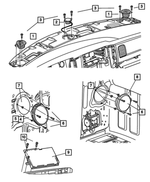 5082450AB - Instrument Panel and Radios and Consoles: Speaker for Chrysler: 300, Town &amp; Country | Dodge: Caravan, Grand Caravan, Magnum, Neon, Ram 1500, Ram 2500, Ram 3500 | Jeep: Grand Cherokee Image