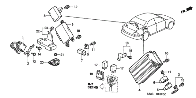 Control Unit (Trunk) for 2002 Acura RL #0