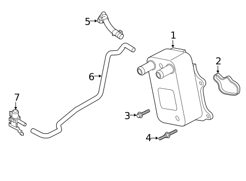 Engine Oil Cooler for 2023 Lincoln Aviator #0