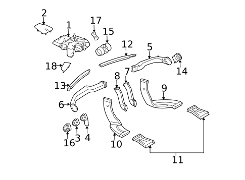 Ducts for 2005 Mercedes-Benz CLK320 #0