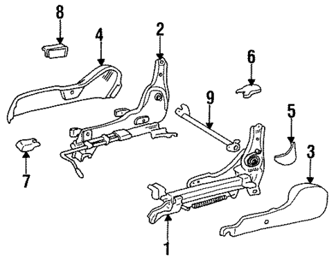 Seats & Track Components for 1995 Toyota Paseo #0