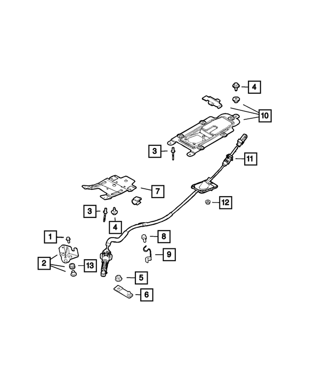 68326149AA - Transmission: Shift Cable Bracket for Mopar Image