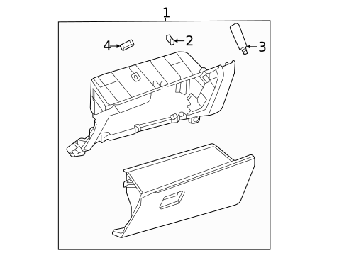 Glove Box for 2024 Toyota Sienna #0