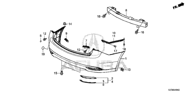 Rear Bumper (1) for 2015 Acura TLX #0