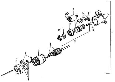 Starter for 1995 INFINITI G20 #0
