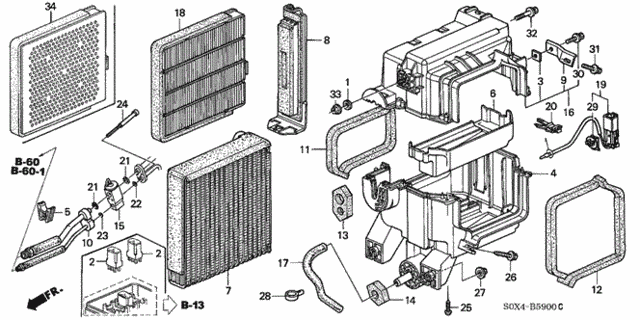 A/C Cooling Unit for 2000 Honda Odyssey #0