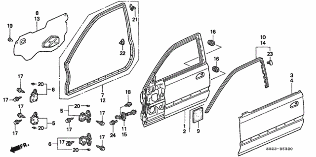 Door Panel for 1997 Honda Civic #0