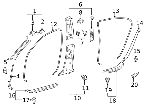 Interior Trim - Pillars for 2019 Lexus GS F #0