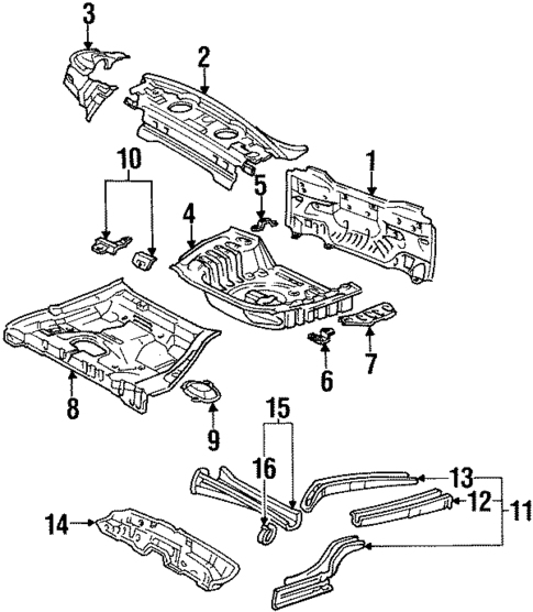 Rear Body for 1995 Toyota Paseo #0