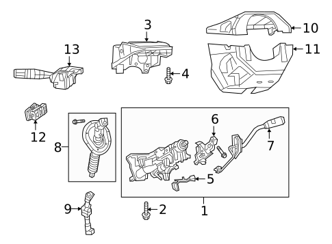 Shroud, Switches & Levers for 2023 Ram 3500 #0