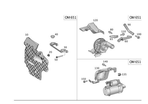 Shielding and Damping to Engine, Transmission, Front Axle Differential for 2015 Mercedes-Benz ML250 #0