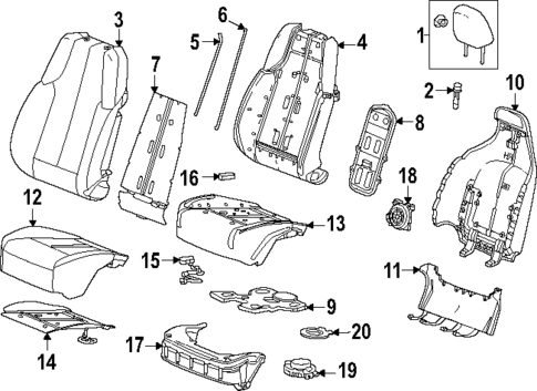 Driver Seat Components for 2025 Cadillac OPTIQ #0