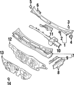 MR273805 - : Cowl Panel for Mitsubishi: Mirage Image