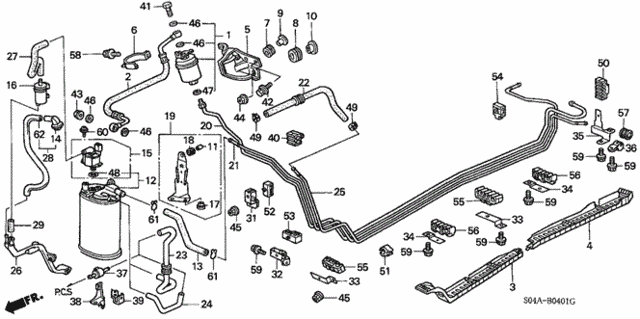 Fuel Pipe (2) for 2000 Honda Civic #0
