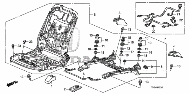 Front Seat Components (R.) for 2012 Honda Fit #0