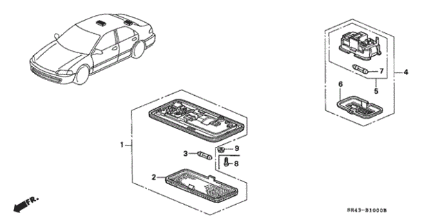 Interior Light for 1993 Honda Civic #0