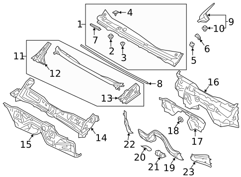 Cowl for 2017 Subaru Impreza #0