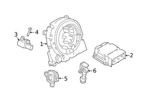Air Bag Components for 2020 Porsche Macan #1