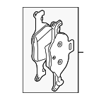 34116883469 - : Disc Brake Pad Set for BMW: 530e, 530e xDrive, 530i, 540i Image