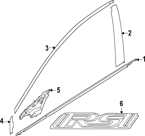 Exterior Trim - Front Door for 2024 Subaru Impreza #0