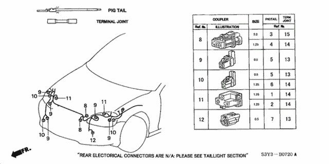 Electrical Connector (FR.) for 2000 Honda Insight #0