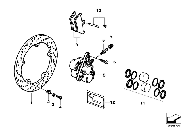 34112314894 - Brakes: Brake Disc Right -  for BMW-Motorrad Image
