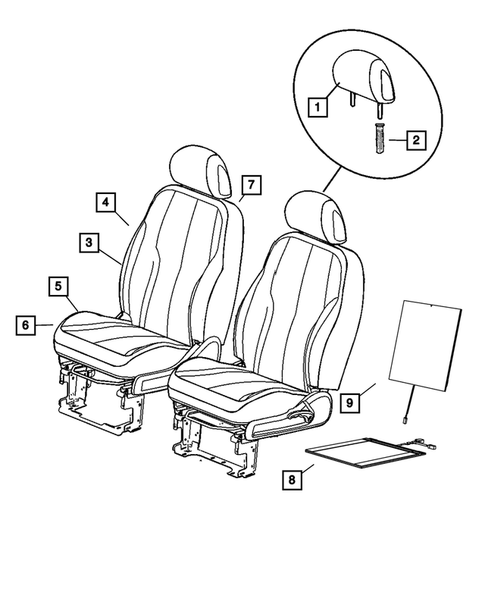 Front Seats - First Row for 2009 Chrysler PT Cruiser #2