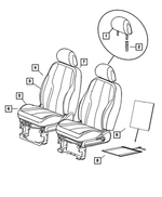 1JP961D5AA - : Front Seat Cushion Cover, Right for Chrysler: PT Cruiser Image