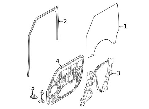 Glass - Front Door for 2020 Land Rover Defender 110 #0