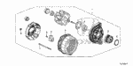 31105RL0G01 - Engine: HOLDER ASSY., BRUSH for Honda Image image