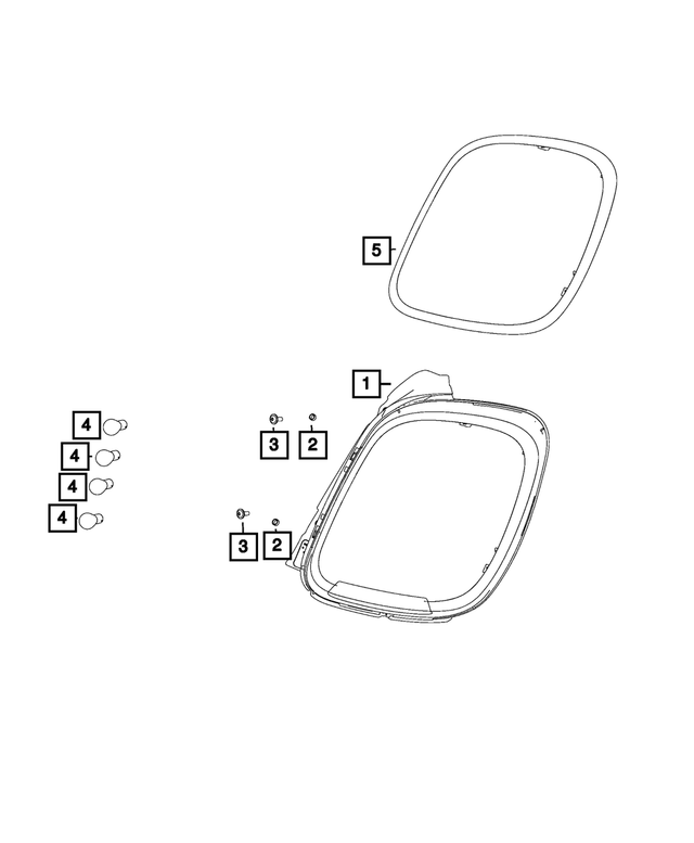 68439768AA - Electrical: Tail Lamp, Right for Fiat: 500X Image
