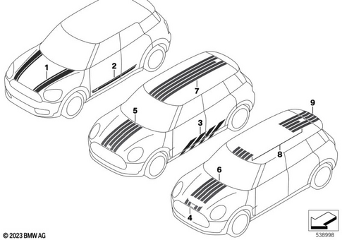 Labels and Ornamental Strips for 2017 Mini Cooper SE ALL4 #0
