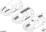 51147438496 - Retrofitting / Conversion / Accessories: Decorative Strip Front Right for Mini: Cooper, Cooper ALL4, Cooper S, Cooper S ALL4, Cooper SE ALL4, JCW ALL4 Image image