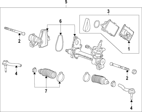 Steering Gear & Linkage for 2022 Cadillac XT6 #1