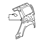 15896792 - Body: Inner Quarter Panel for Chevrolet: HHR Image