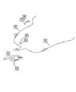 68261763AA - Brakes: Parking Brake Cable Bracket, Left for Mopar Image