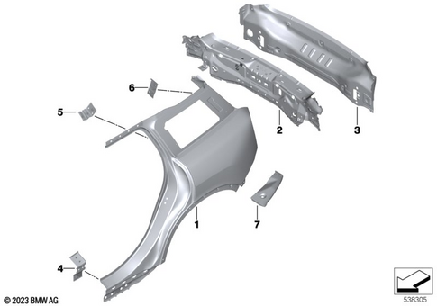 Body-Rear Body for 2024 Mini Countryman SE ALL4 #2