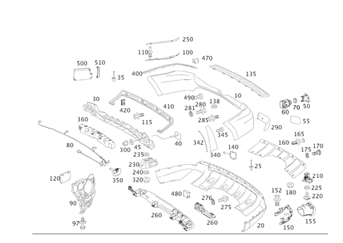 Rear Bumper for 2008 Mercedes-Benz GL550 #0