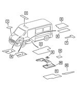 5122469AA - Interior Trim: Wheelhouse Silencer, Inside, Right for Mopar Image