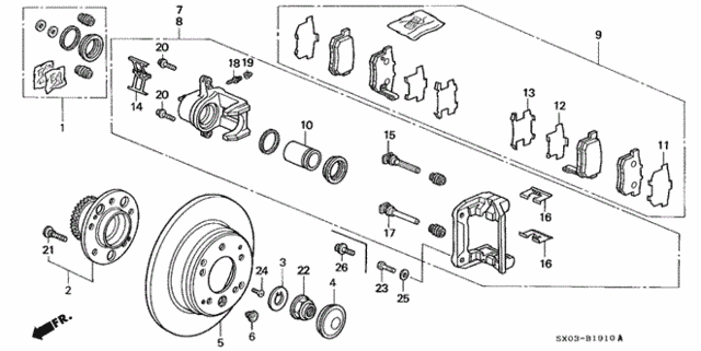 Brake (RR.) for 1998 Honda Odyssey #0