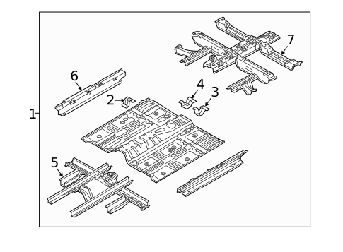 Floor & Rails for 2019 Kia Sorento #0
