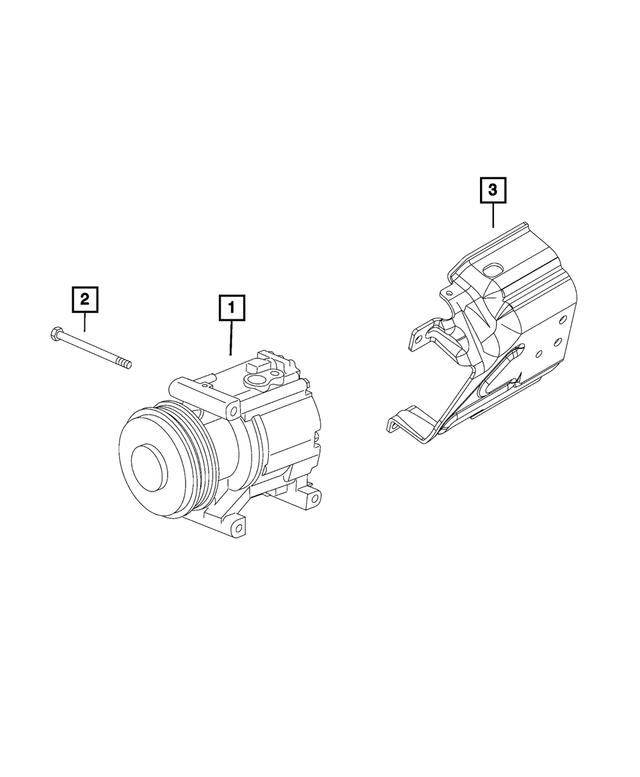 6512945AA - Air Conditioners and Heaters: A/c Compressor Bolt for Mopar Image