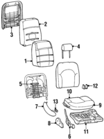 F7OZ5464810AA - Body: Seat Back Pad for Lincoln: Continental Image