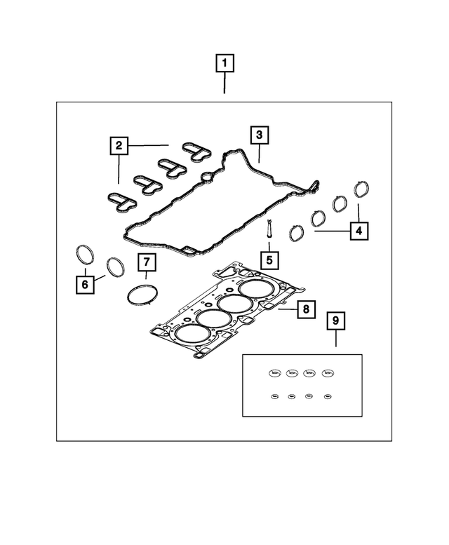 68425880AA - 2.0L I4 DOHC DI Turbo; Engine: Engine Gasket Kit for Mopar Image