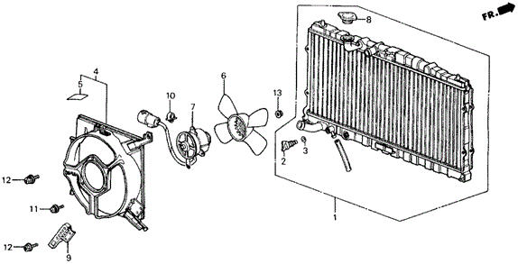 Radiator (Denso) for 1987 Acura Legend #0