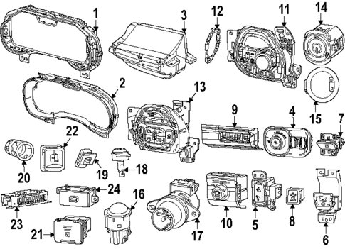 Cluster & Switches for 2025 Ram 1500 #0
