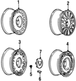 3543663 - : Center Cap for Cadillac: DeVille, Eldorado, Seville Image