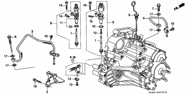 AT ATF Pipe - Speed Sensor (A4RA) for 1997 Honda Civic #0